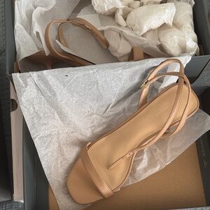 Ann Taylor Nude Strappy Sandals